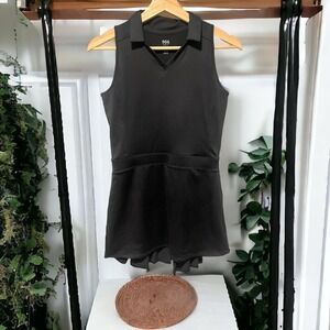DSG Golf black sleeveless flare dress youth girls size Large 14. EUC